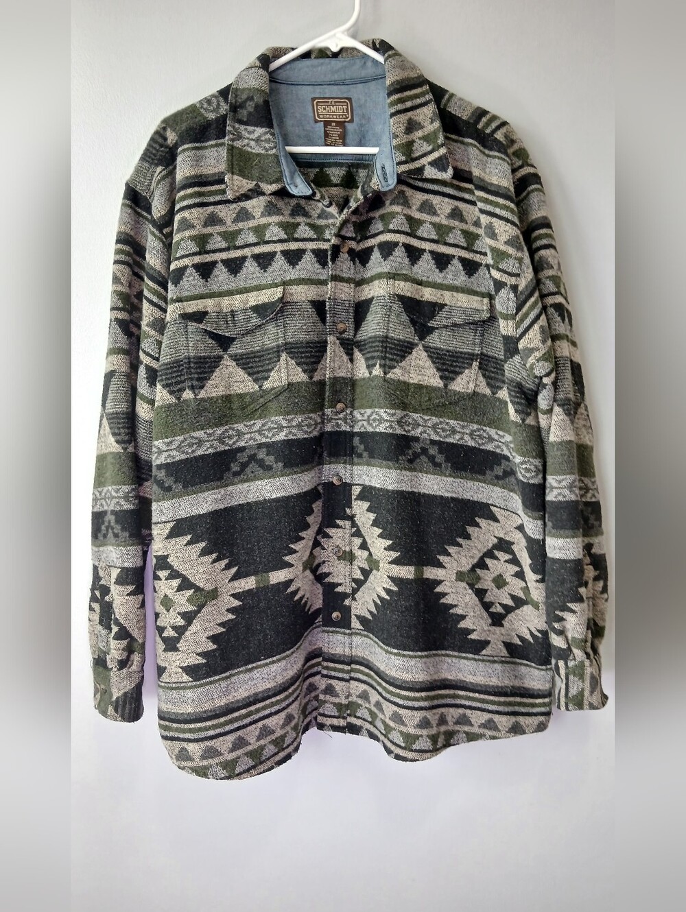 C.E. Schmidt Aztec Tribal Print Jacket Shacket Mens 2X Chore Workwear